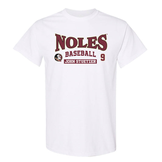 FSU - NCAA Baseball : John Stuetzer - Classic Fashion Shersey T-Shirt-0