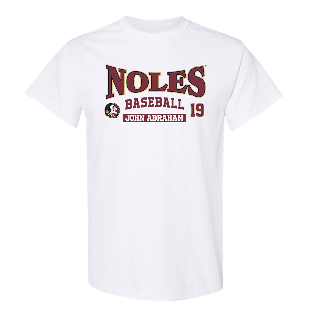 FSU - NCAA Baseball : John Abraham - Classic Fashion Shersey T-Shirt-0