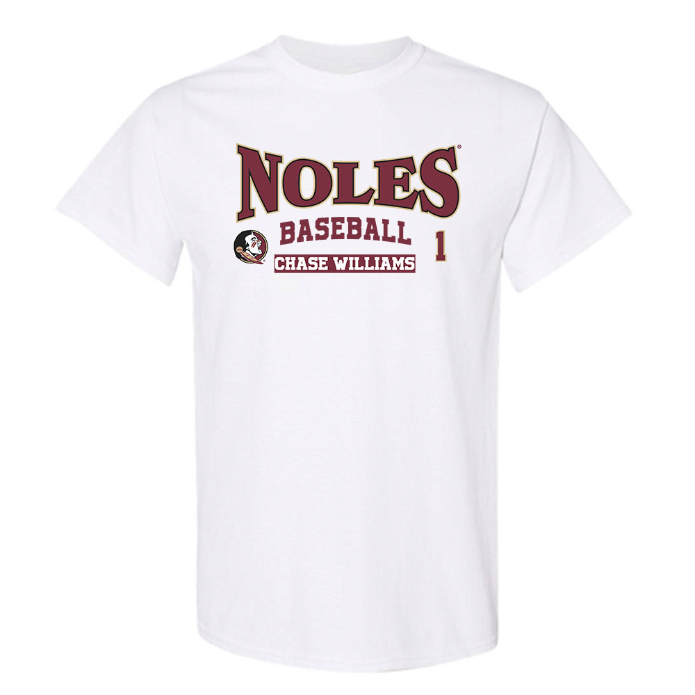 FSU - NCAA Baseball : Chase Williams - Classic Fashion Shersey T-Shirt-0