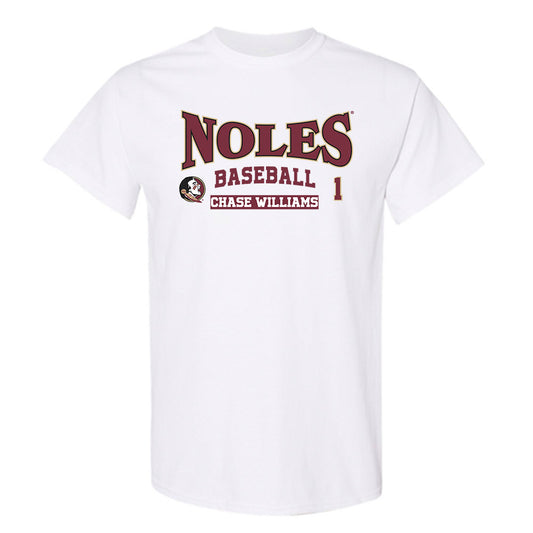 FSU - NCAA Baseball : Chase Williams - Classic Fashion Shersey T-Shirt-0