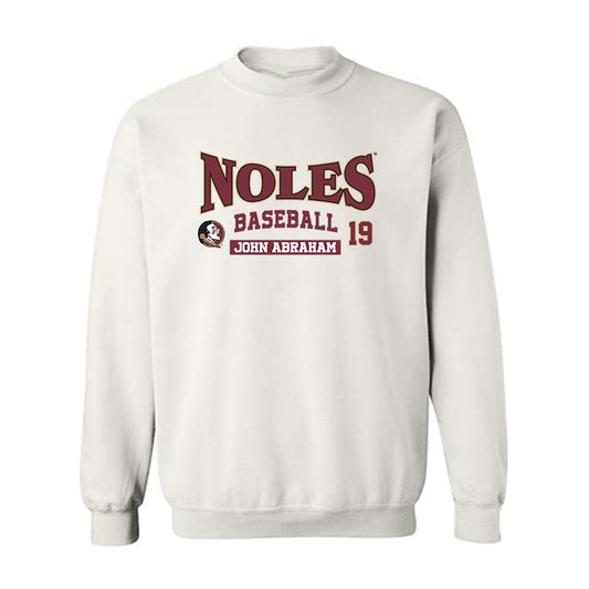 FSU - NCAA Baseball : John Abraham - Classic Fashion Shersey Crewneck Sweatshirt-0