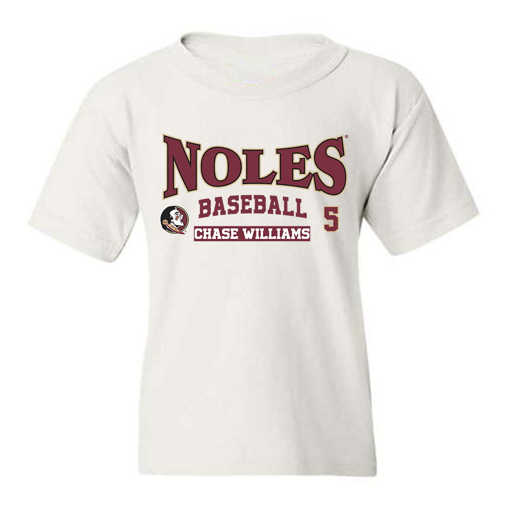 FSU - NCAA Baseball : Chase Williams - Classic Fashion Shersey Youth T-Shirt-0