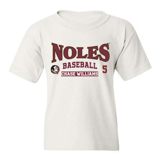 FSU - NCAA Baseball : Chase Williams - Classic Fashion Shersey Youth T-Shirt-0