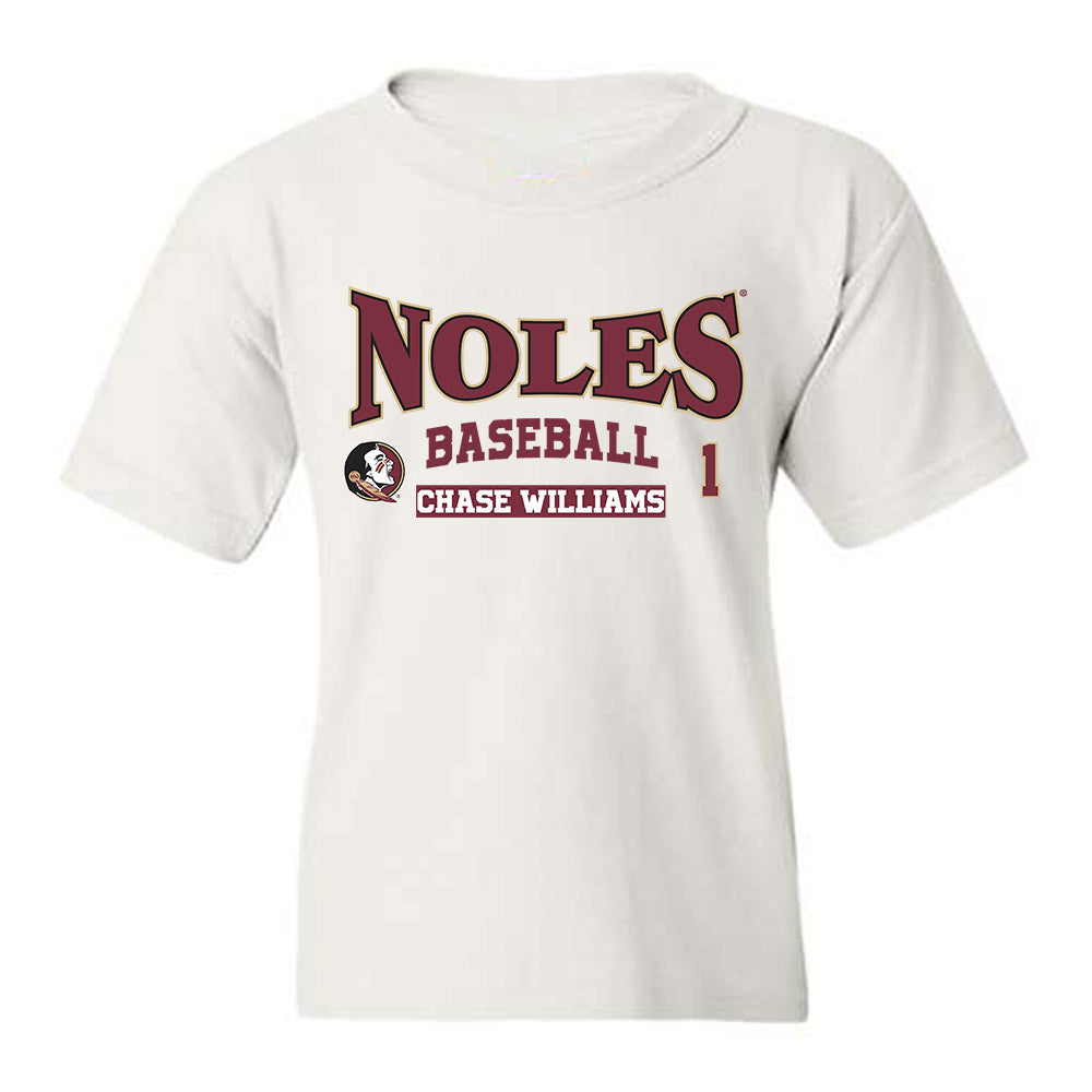 FSU - NCAA Baseball : Chase Williams - Classic Fashion Shersey Youth T-Shirt-0