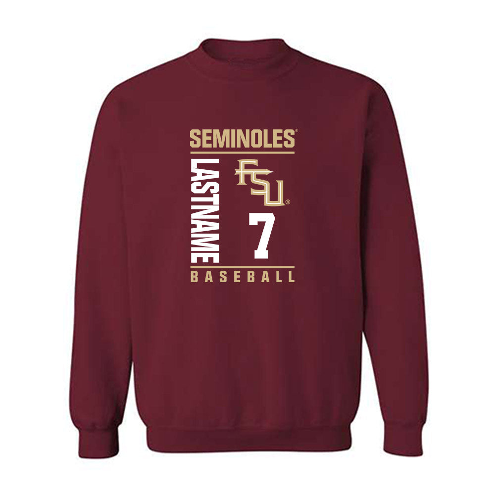 FSU - NCAA Baseball : Wes Mendes - Fashion Shersey Crewneck Sweatshirt-0