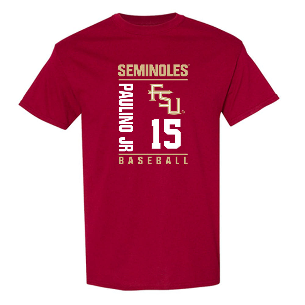 FSU - NCAA Baseball : Kelvyn Paulino jr - Fashion Shersey T-Shirt-0