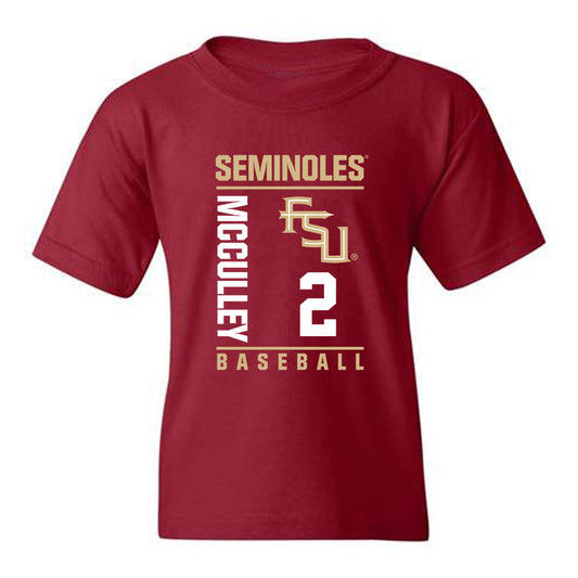 FSU - NCAA Baseball : Carter McCulley - Fashion Shersey Youth T-Shirt