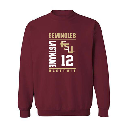 FSU - NCAA Baseball : Myles Bailey - Fashion Shersey Crewneck Sweatshirt-0