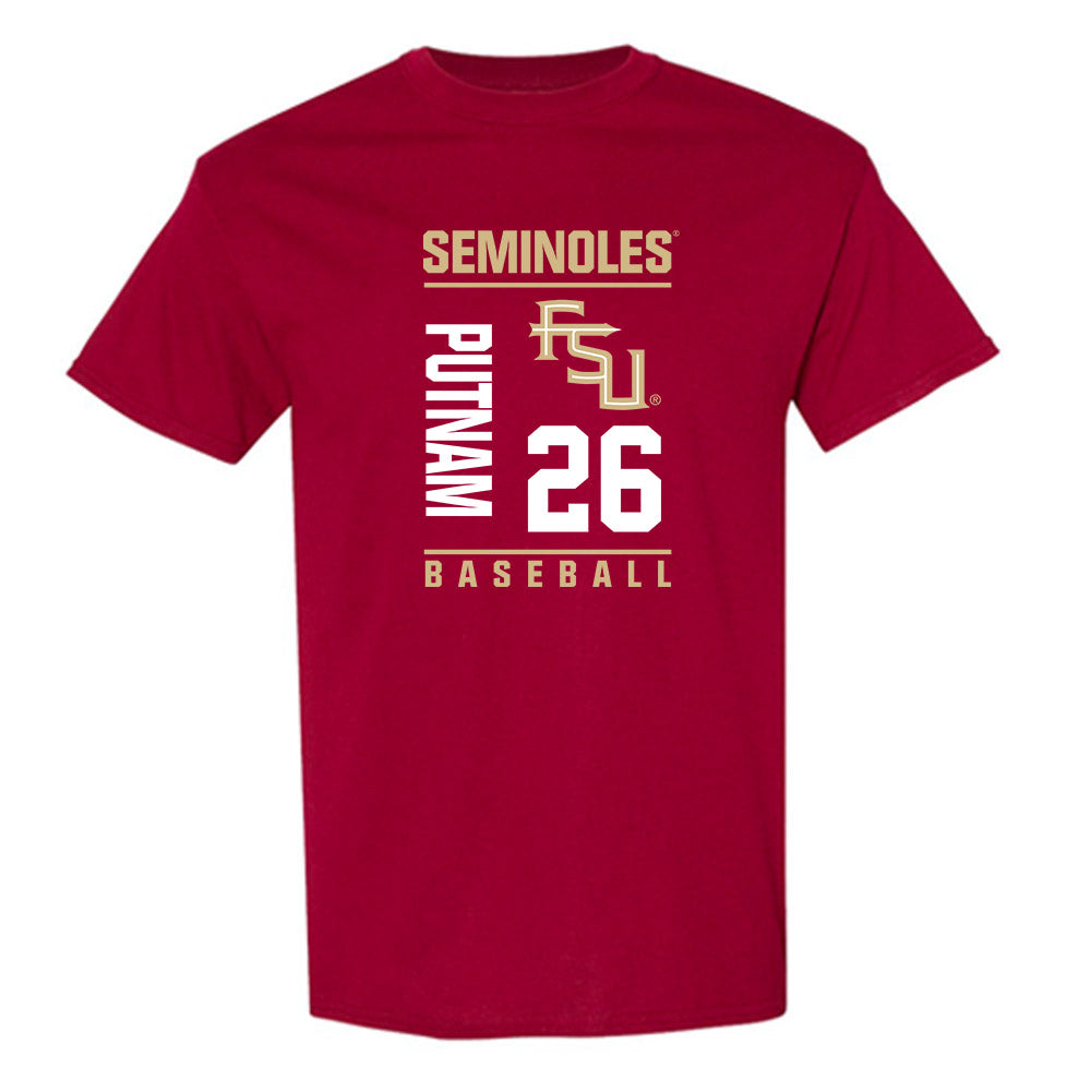 FSU - NCAA Baseball : Eli Putnam - Fashion Shersey T-Shirt-0