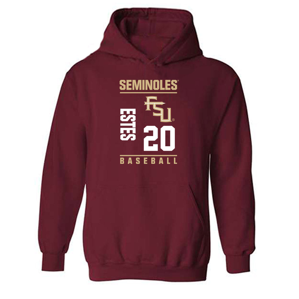 FSU - NCAA Baseball : Jace Estes - Fashion Shersey Hooded Sweatshirt-0