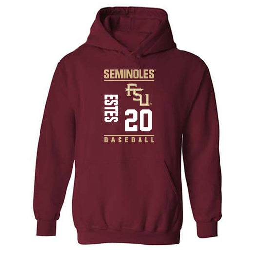 FSU - NCAA Baseball : Jace Estes - Fashion Shersey Hooded Sweatshirt-0