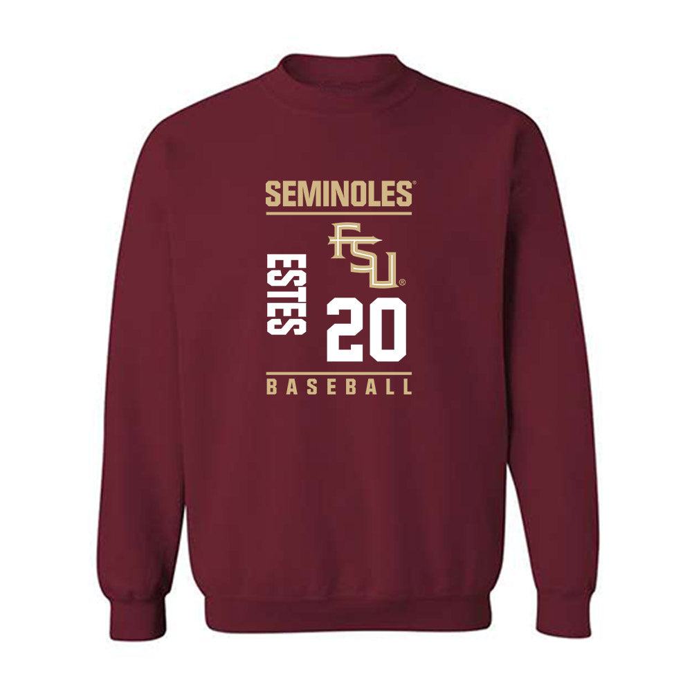 FSU - NCAA Baseball : Jace Estes - Fashion Shersey Crewneck Sweatshirt-0