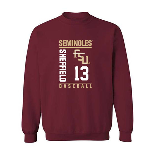 FSU - NCAA Baseball : Noah Sheffield - Fashion Shersey Crewneck Sweatshirt