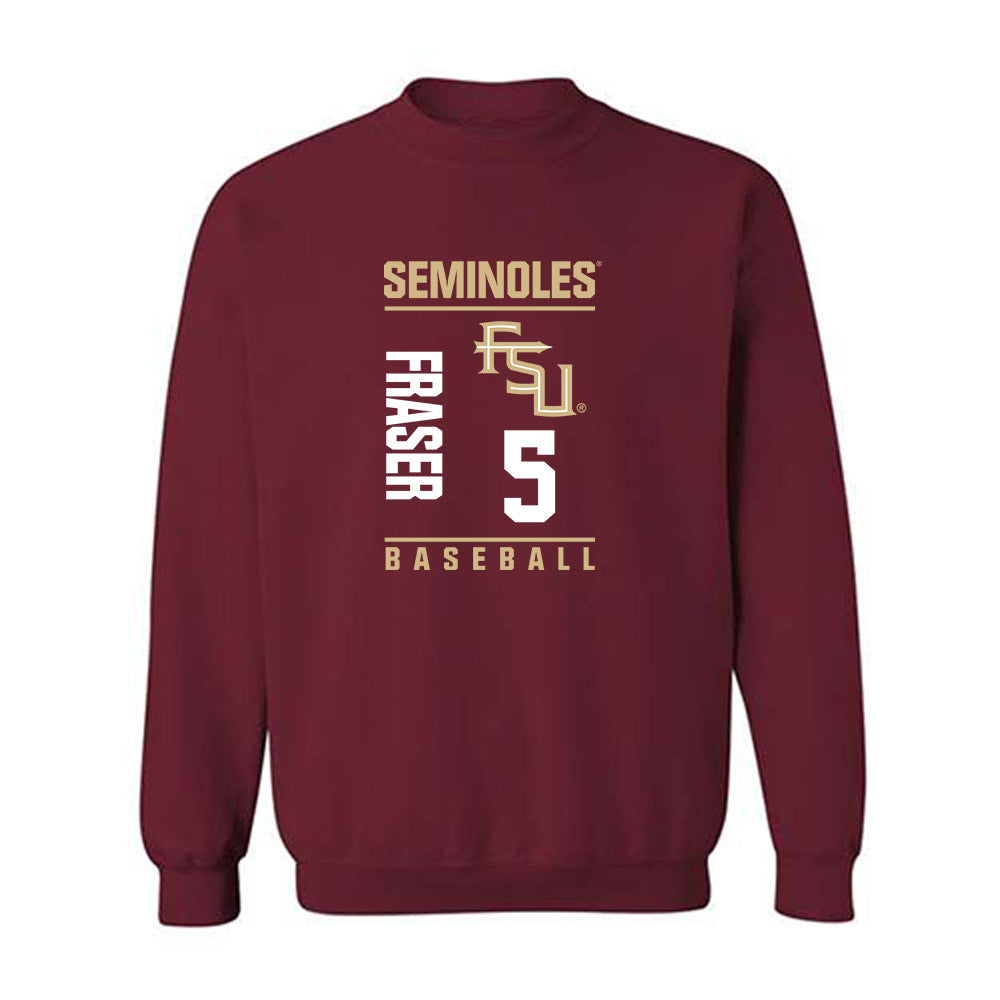 FSU - NCAA Baseball : Gabe Fraser - Fashion Shersey Crewneck Sweatshirt-0