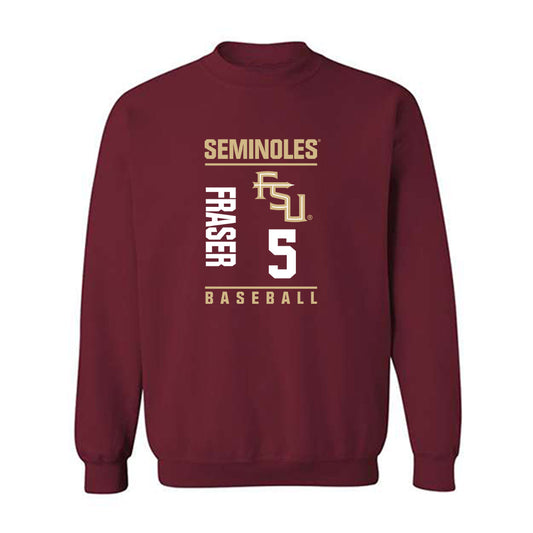 FSU - NCAA Baseball : Gabe Fraser - Fashion Shersey Crewneck Sweatshirt-0