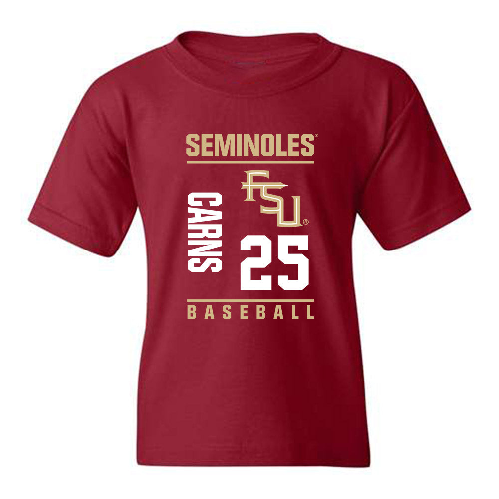 FSU - NCAA Baseball : Hunter Carns - Fashion Shersey Youth T-Shirt