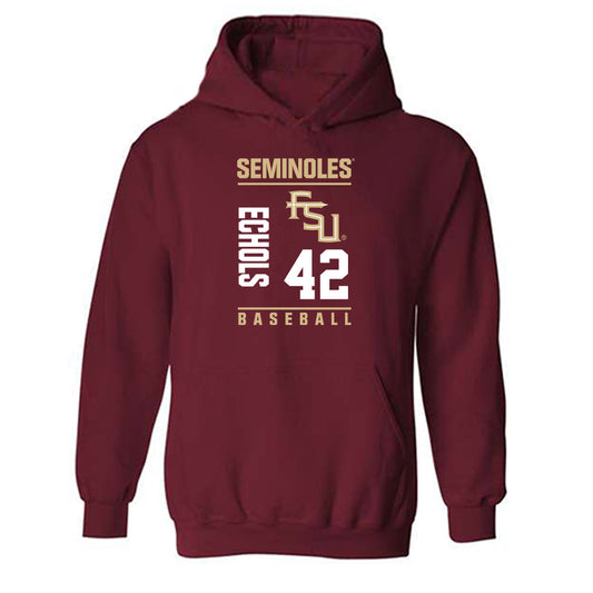 FSU - NCAA Baseball : Jacob Echols - Fashion Shersey Hooded Sweatshirt-0