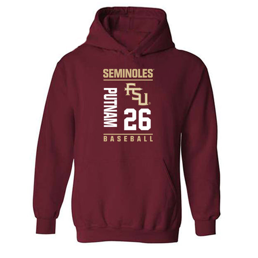 FSU - NCAA Baseball : Eli Putnam - Fashion Shersey Hooded Sweatshirt-0