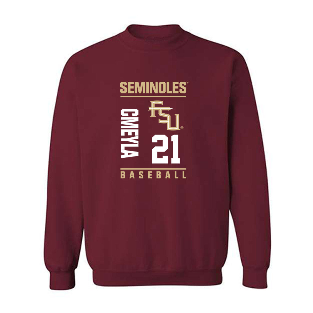 FSU - NCAA Baseball : Nathan Cmeyla - Fashion Shersey Crewneck Sweatshirt-0
