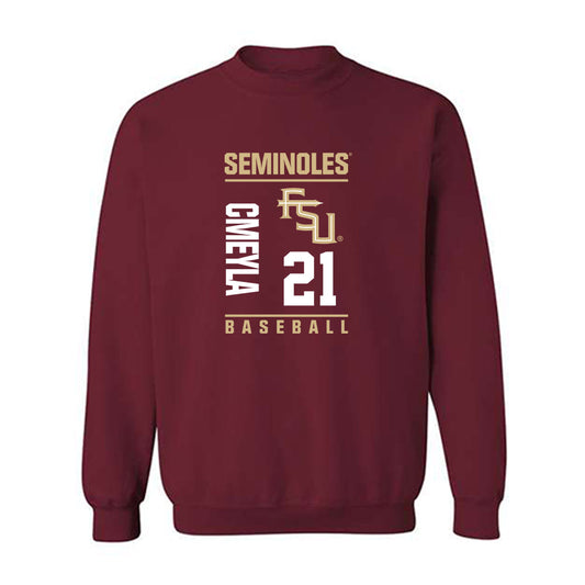 FSU - NCAA Baseball : Nathan Cmeyla - Fashion Shersey Crewneck Sweatshirt-0