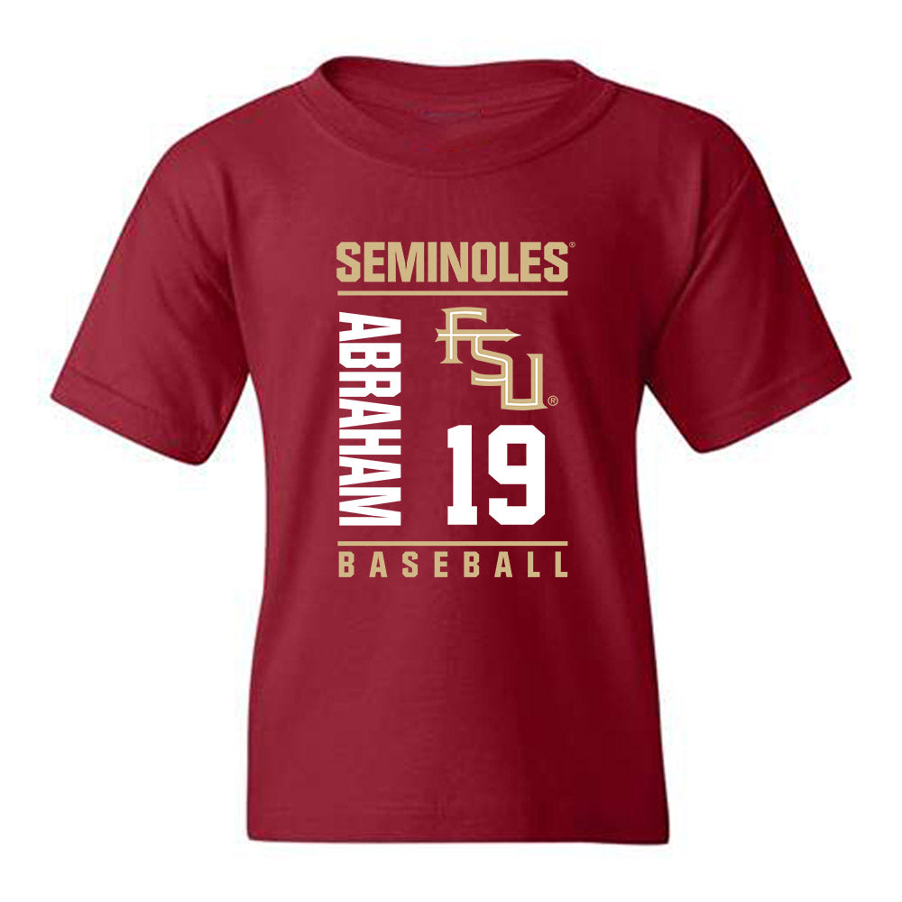 FSU - NCAA Baseball : John Abraham - Fashion Shersey Youth T-Shirt-0