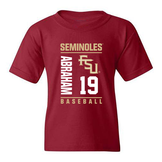 FSU - NCAA Baseball : John Abraham - Fashion Shersey Youth T-Shirt-0