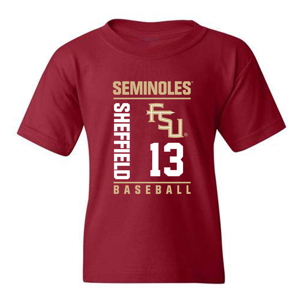 FSU - NCAA Baseball : Noah Sheffield - Fashion Shersey Youth T-Shirt