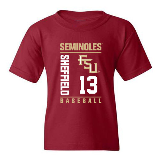FSU - NCAA Baseball : Noah Sheffield - Fashion Shersey Youth T-Shirt