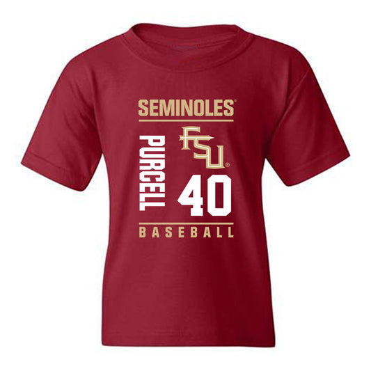 FSU - NCAA Baseball : Brodie Purcell - Fashion Shersey Youth T-Shirt-0