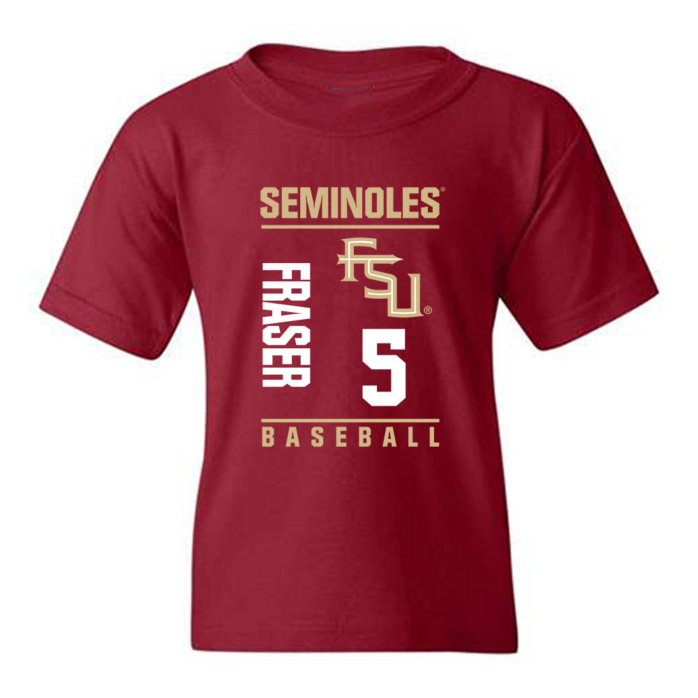 FSU - NCAA Baseball : Gabe Fraser - Fashion Shersey Youth T-Shirt-0