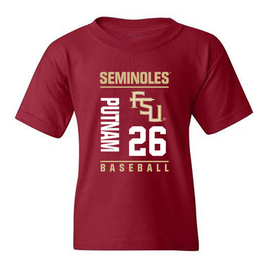 FSU - NCAA Baseball : Eli Putnam - Fashion Shersey Youth T-Shirt-0