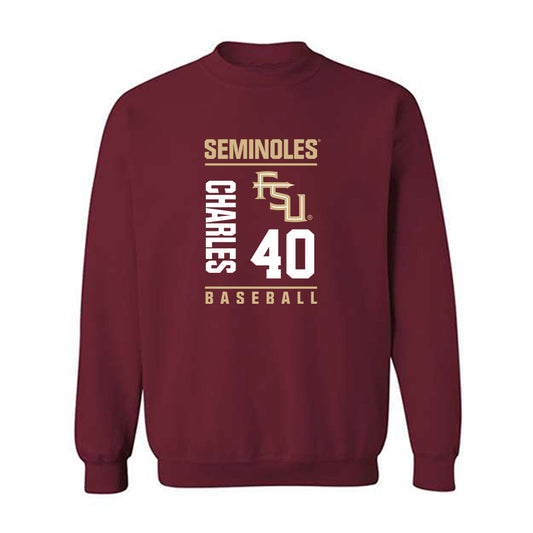 FSU - NCAA Baseball : Joe Charles - Fashion Shersey Crewneck Sweatshirt-0