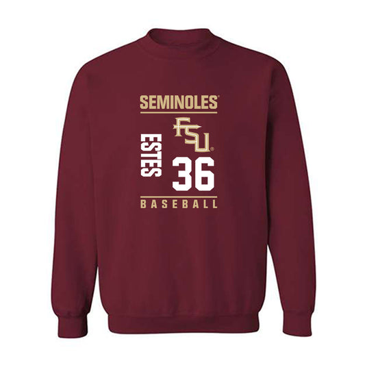 FSU - NCAA Baseball : Jace Estes - Fashion Shersey Crewneck Sweatshirt