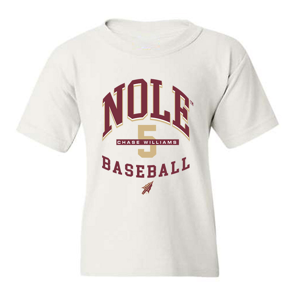 FSU - NCAA Baseball : Chase Williams - Classic Fashion Shersey Youth T-Shirt-0