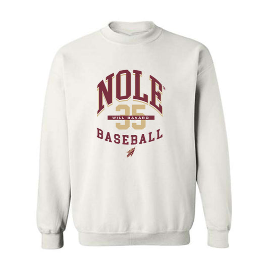 FSU - NCAA Baseball : Will Bavaro - Classic Fashion Shersey Crewneck Sweatshirt-0