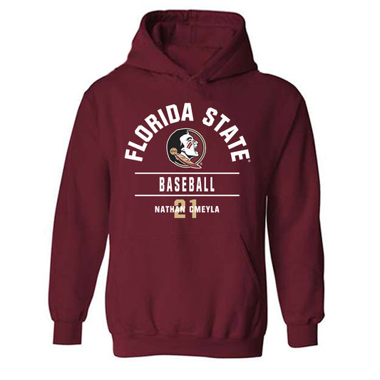 FSU - NCAA Baseball : Nathan Cmeyla - Classic Fashion Shersey Hooded Sweatshirt-0