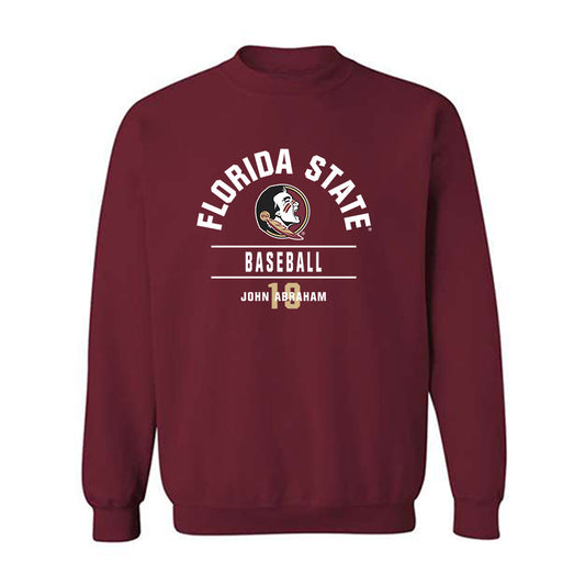 FSU - NCAA Baseball : John Abraham - Classic Fashion Shersey Crewneck Sweatshirt-0