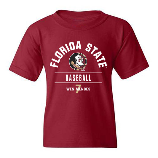 FSU - NCAA Baseball : Wes Mendes - Classic Fashion Shersey Youth T-Shirt-0