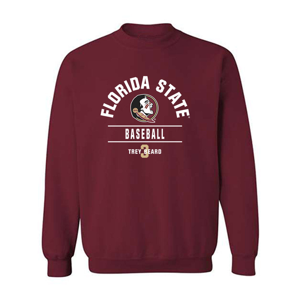 FSU - NCAA Baseball : Trey Beard - Classic Fashion Shersey Crewneck Sweatshirt-0