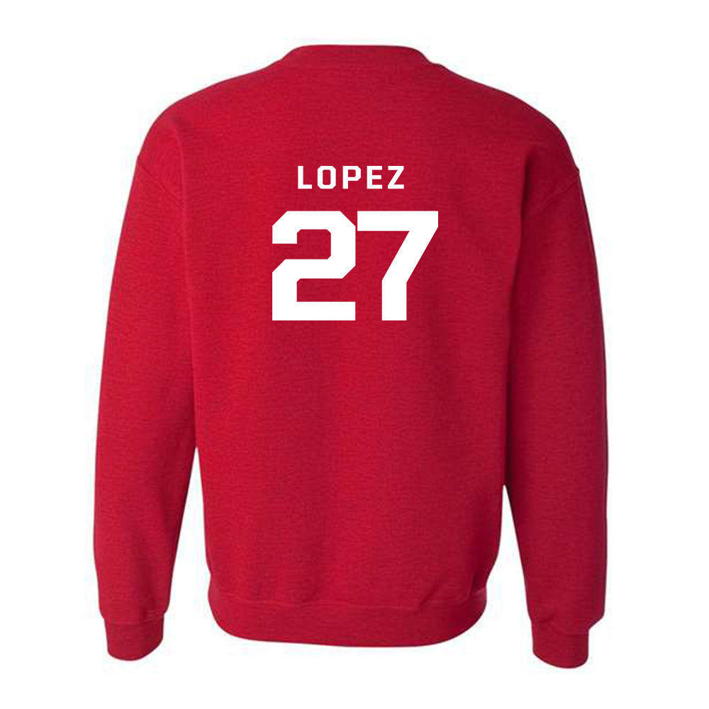 New Mexico - NCAA Baseball : David Lopez - Classic Fashion Shersey Crewneck Sweatshirt-3