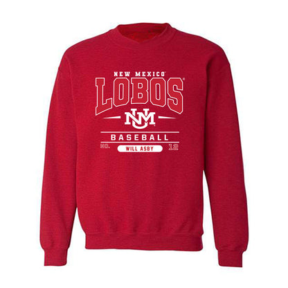 New Mexico - NCAA Baseball : Will Asby - Crewneck Sweatshirt