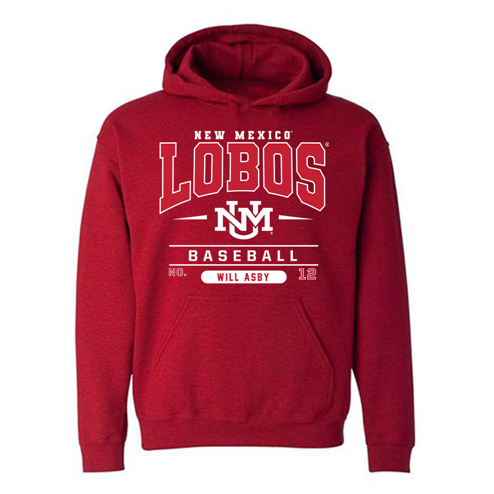 New Mexico - NCAA Baseball : Will Asby - Hooded Sweatshirt