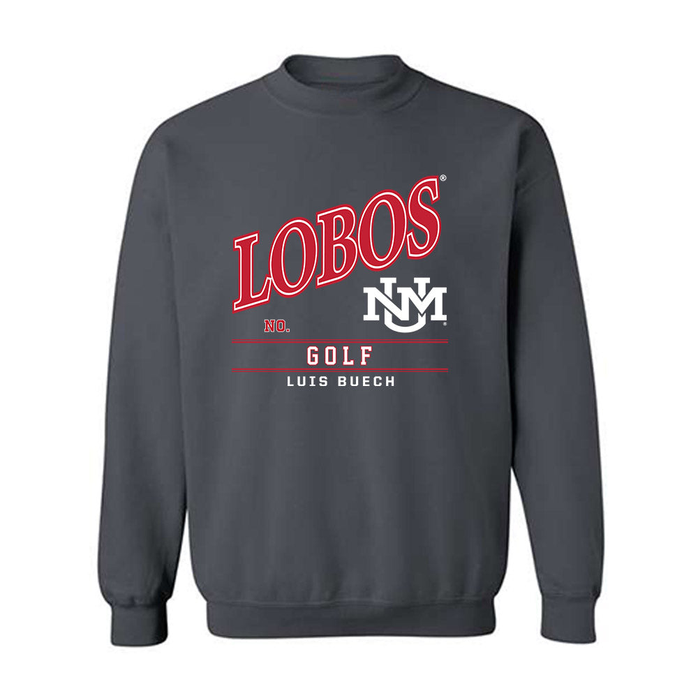 New Mexico - NCAA Men's Golf : Luis Buech - Crewneck Sweatshirt-0