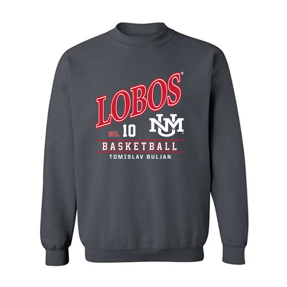 New Mexico - NCAA Men's Basketball : Tomislav Buljan - Crewneck Sweatshirt-0