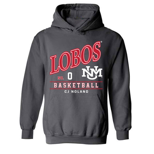 New Mexico - NCAA Men's Basketball : CJ Noland - Hooded Sweatshirt-0