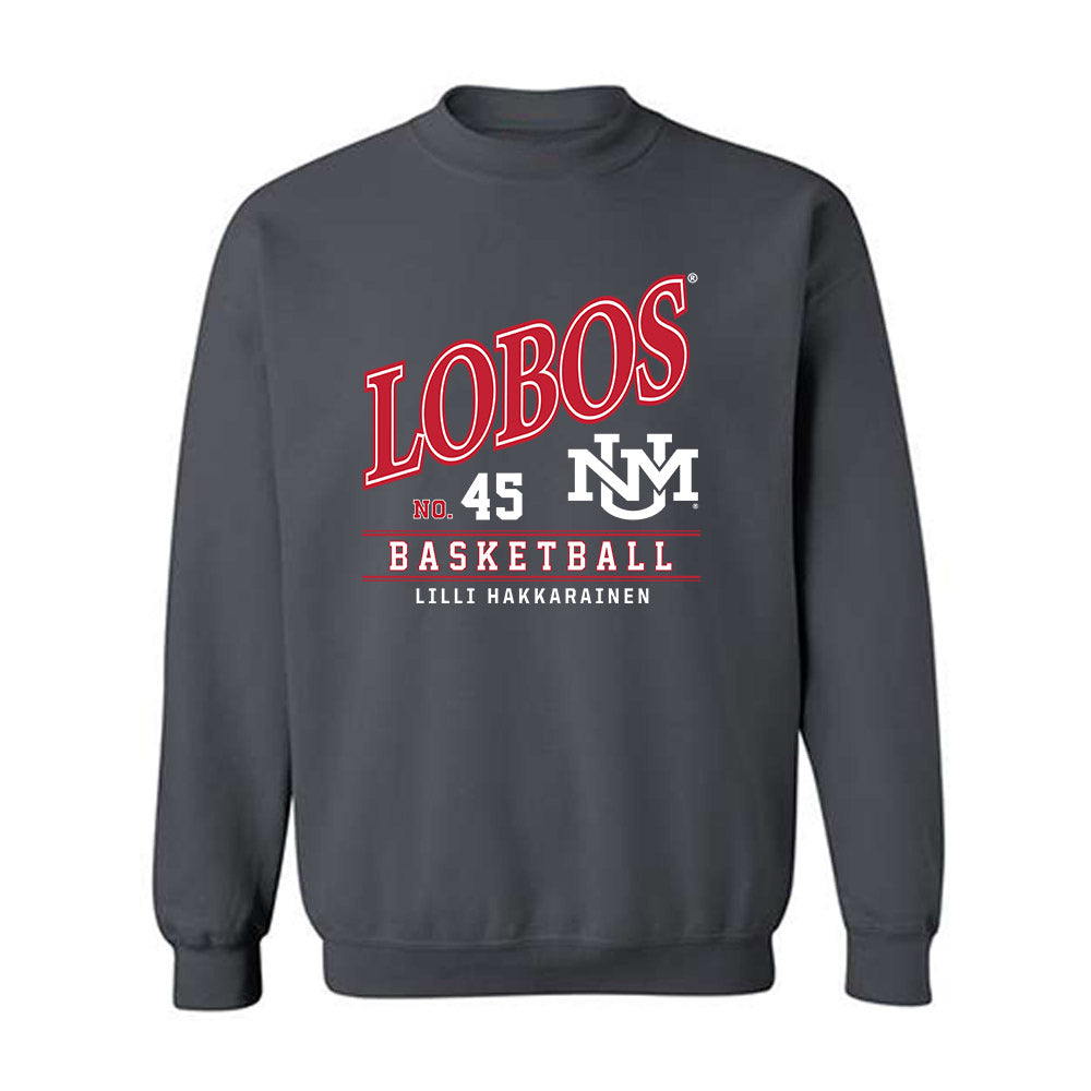 New Mexico - NCAA Women's Basketball : Lilli Hakkarainen - Crewneck Sweatshirt-0