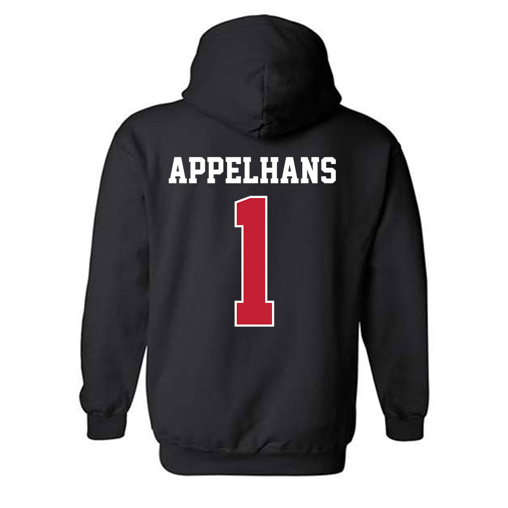 New Mexico - NCAA Men's Basketball : Braden Appelhans - Classic Fashion Shersey Hooded Sweatshirt-1