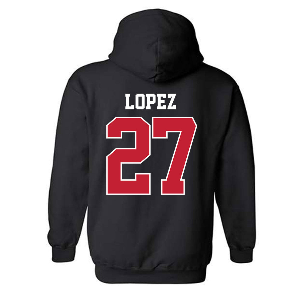 New Mexico - NCAA Baseball : David Lopez - Classic Fashion Shersey Hooded Sweatshirt-1