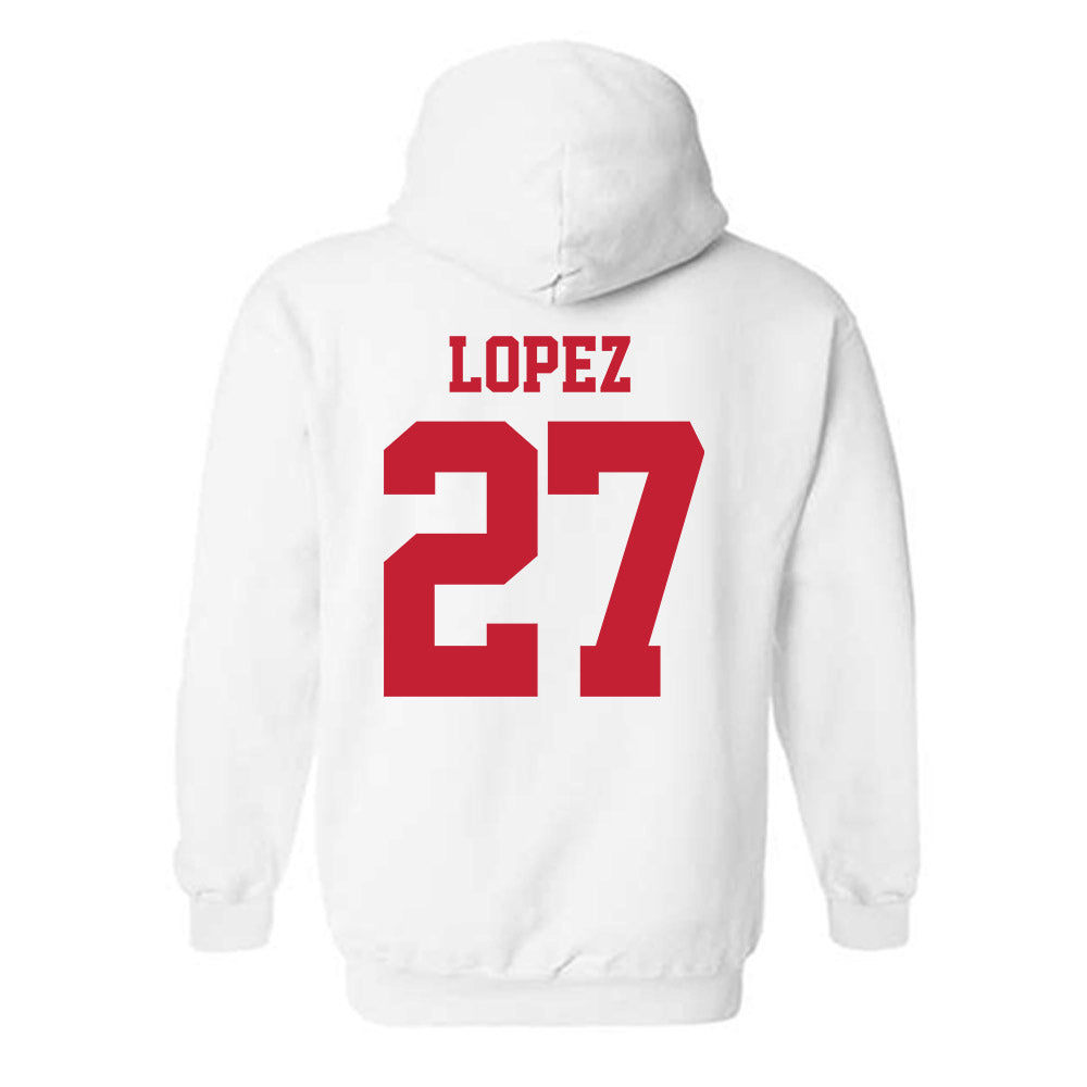 New Mexico - NCAA Baseball : David Lopez - Classic Fashion Shersey Hooded Sweatshirt-1