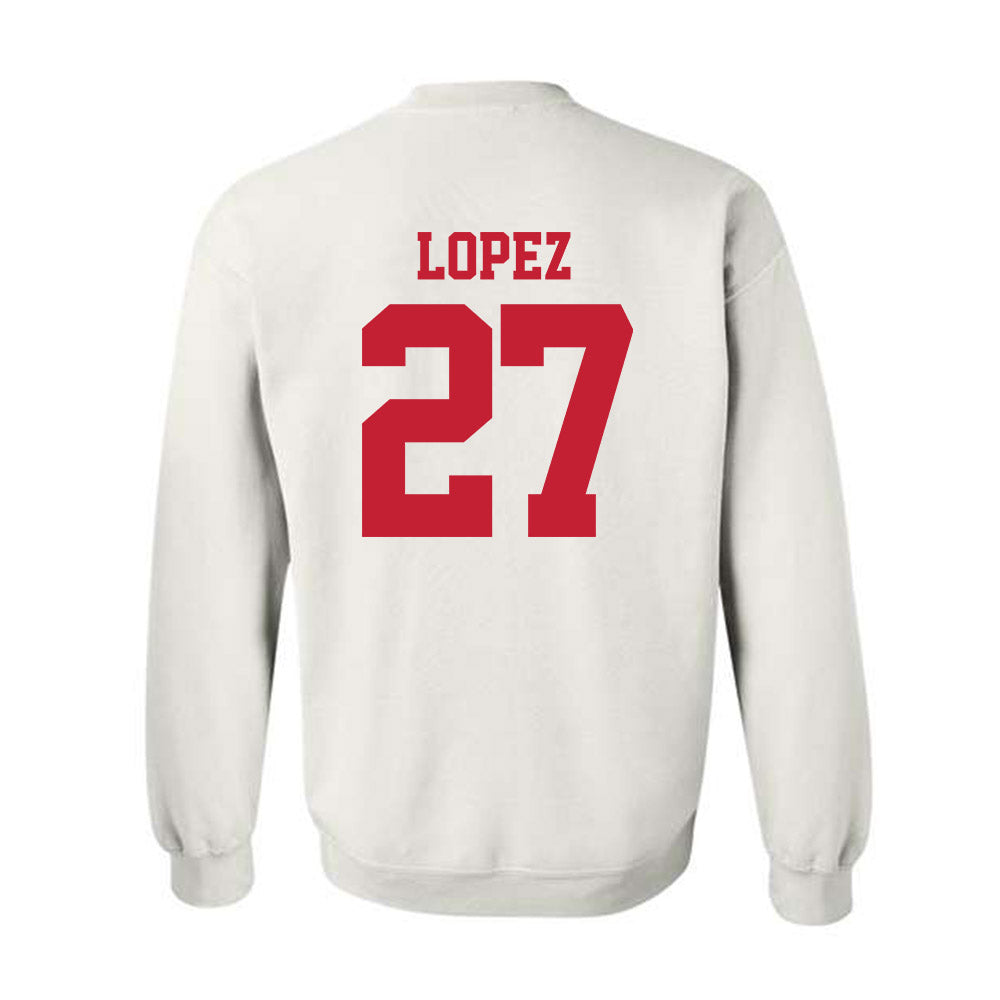 New Mexico - NCAA Baseball : David Lopez - Classic Fashion Shersey Crewneck Sweatshirt-1